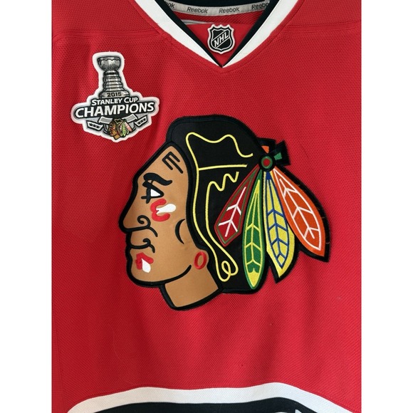 Reebok CCM NHL Jersey LG 2015 Stanley Cup Champs Chicago Blackhawks Panarin READ - Picture 3 of 10